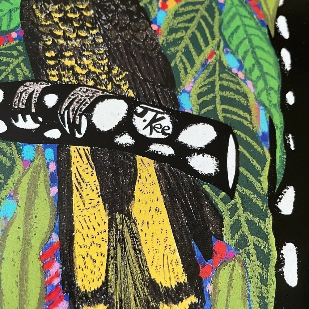 Jenny Kee Designer Tropical Birds Vintage Australian Cork Gloss Placemats set/6